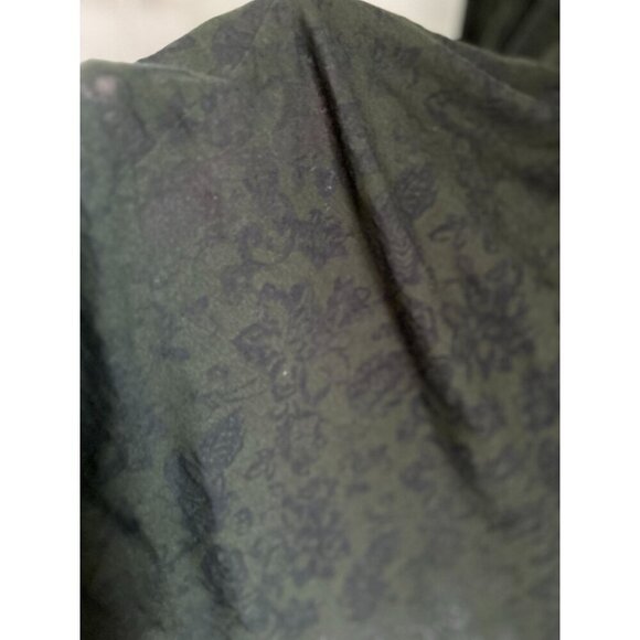 PERUVIAN CONNECTION Tunic Boatneck Hunter Green Floral All Over Large - Picture 6 of 7